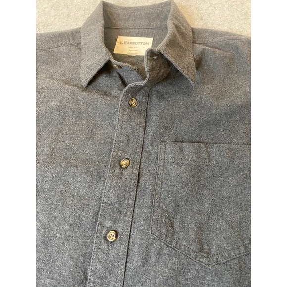 Bearbottom Clothing Men's Medium M Gray Long Sleeve Button Up Shirt‎ 100% Cotton - Picture 2 of 4